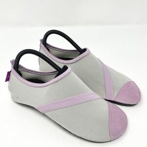 FitKicks Live Well Women‎ XL Foldable Barefoot Yoga Comfort Shoe Slip On Purple